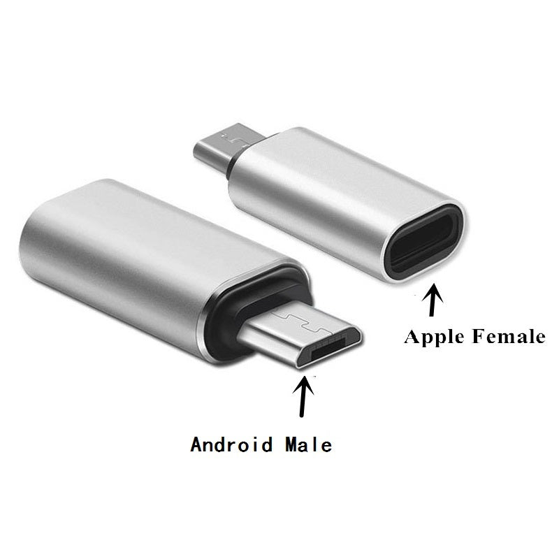 (Paquet de 2) Connecteur adaptateur Lightning femelle vers micro USB mâle (Paquet de 2) Connecteur adaptateur Lightning femelle vers micro USB mâle